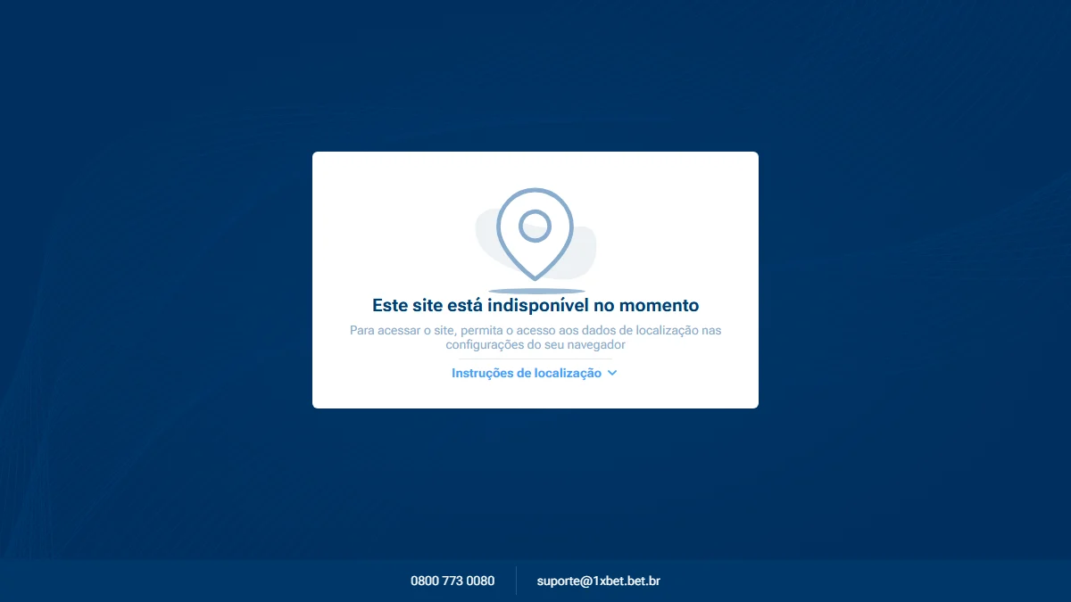 Página institucional 1Xbet com história da operadora