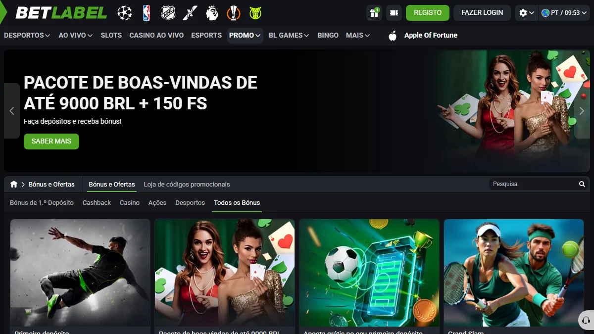 Página de regras de bônus da BetLabel com termos de rollover e elegibilidade