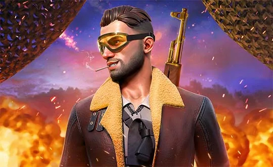Capa do slot Battleground Royale, PG Soft tema ação militar, general harry e operação de resgate