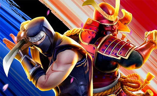 Capa do slot Ninja vs Samurai, PG Soft tema duelo japonês entre ninja e samurai