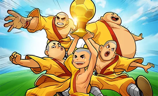 Capa do slot Shaolin Soccer, PG Soft tema kung fu shaolin + futebol (referência ao filme de stephen chow)