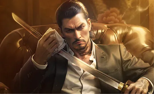 Capa do slot Yakuza Honor, PG Soft tema yakuza tokyo, azure dragon gang vs night wolves